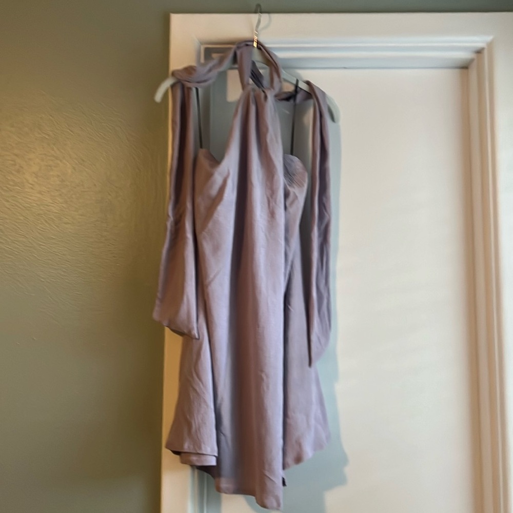 H&M halter tie backless dress